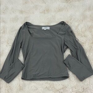 Hippie Rose Charcoal Long Sleeve Top